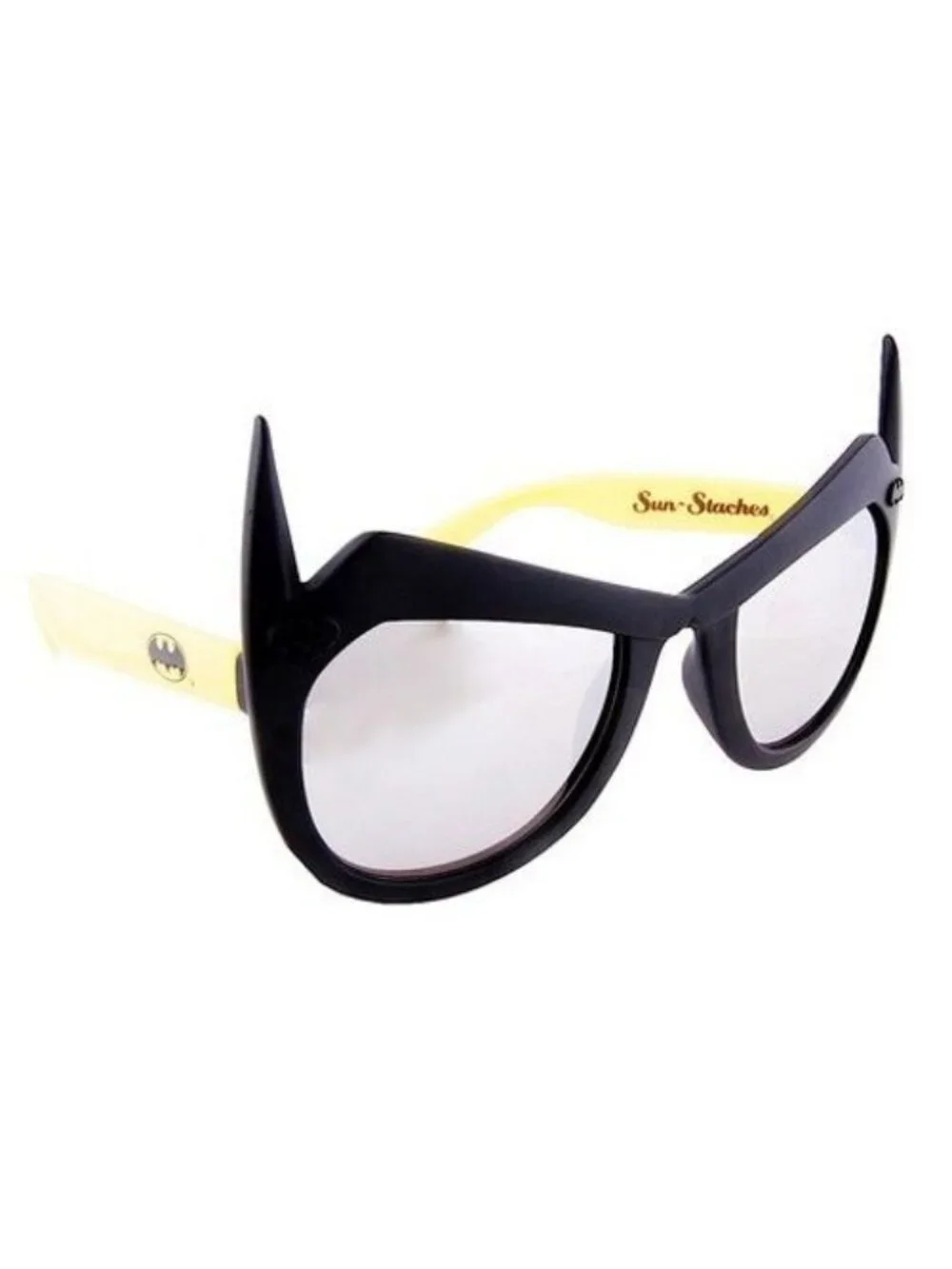Batman-Themed Sun-Staches Novelty Sunglasses For Adults & Kids Black & Yellow